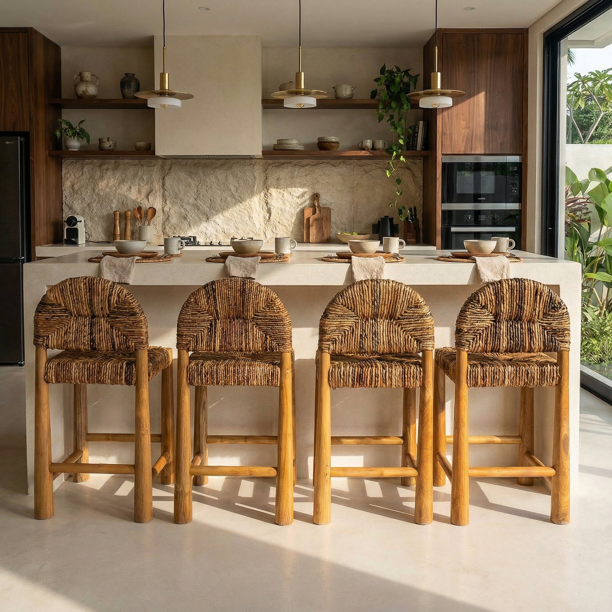 Loka Banana Leaf Bar Stool