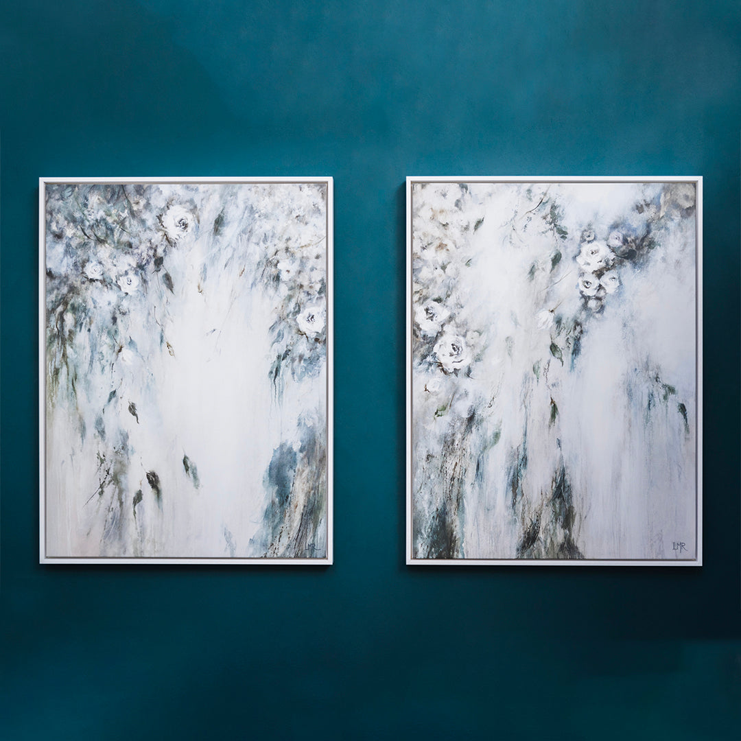 Cascade II Portrait Framed Printed Canvas | S251340