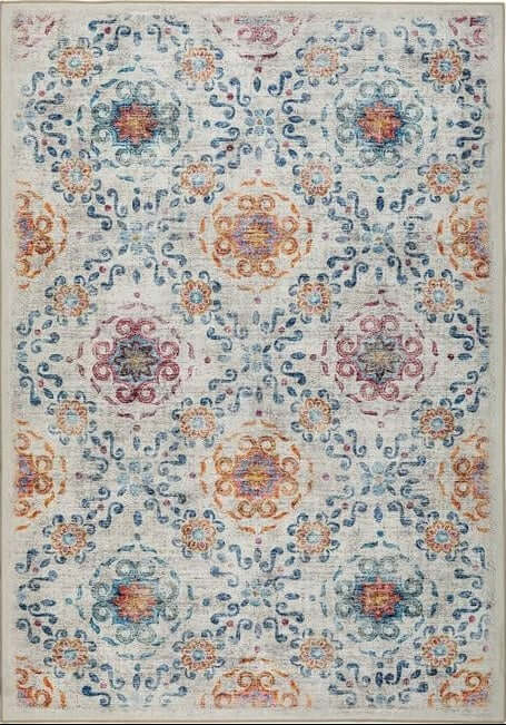 Eco-Washable Cream Rug Moroccan Design  | S2637