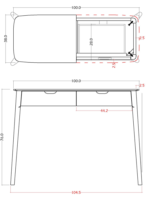 Norway 2 Drawer Walnut Console Table | S25460