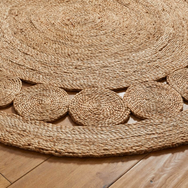 Nova Natural Circle Rug – | S25368 | Handwoven Round Jute Rug