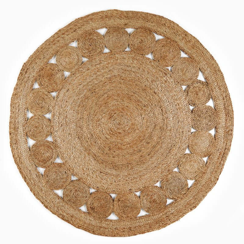 Nova Natural Circle Rug – | S25368 | Handwoven Round Jute Rug