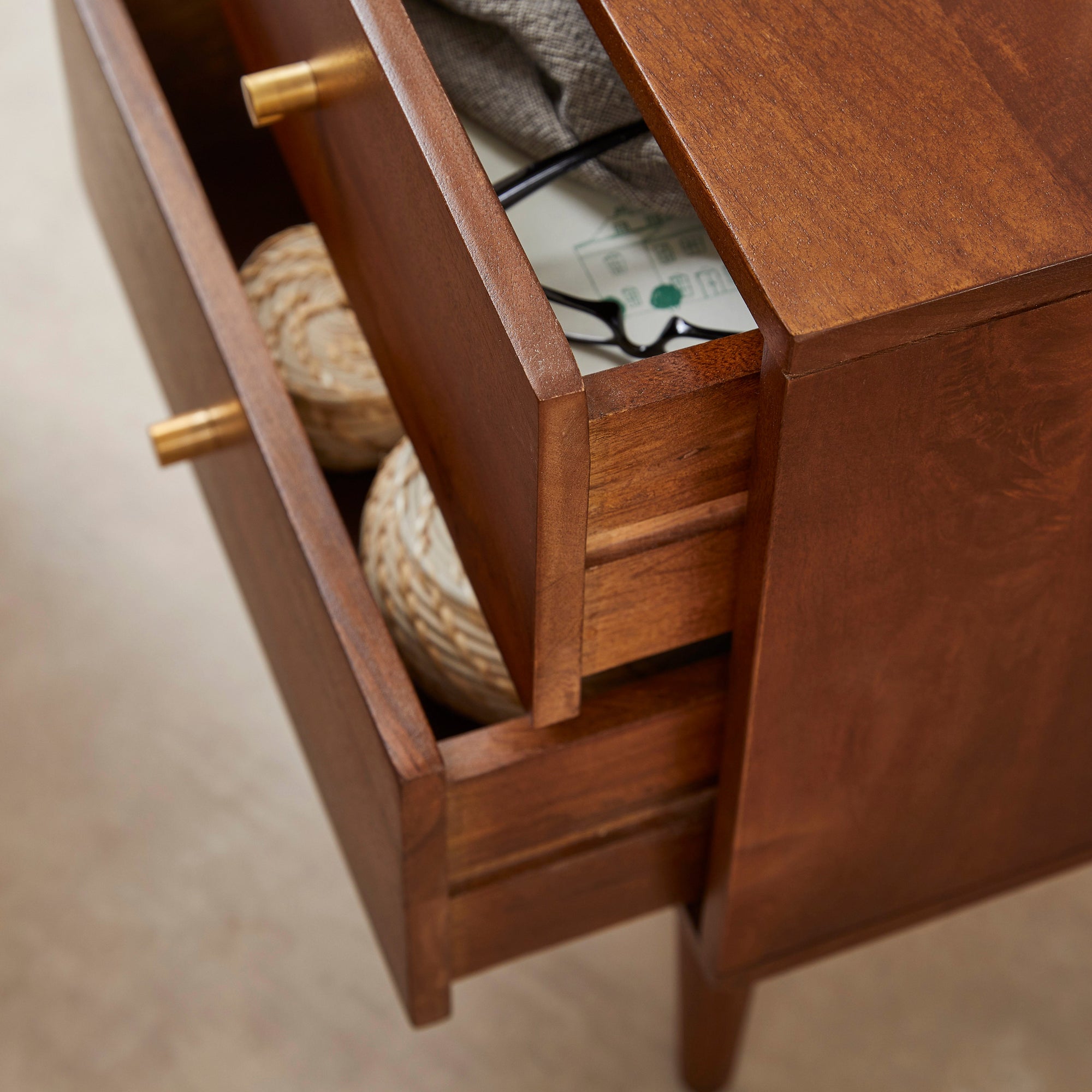 Scandinavian Walnut Oslo Bedside Table | S25505