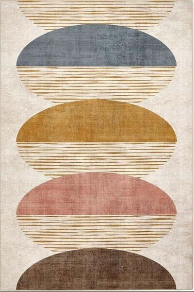 Eco-Washable Rug Geometric Design  | S25377 |