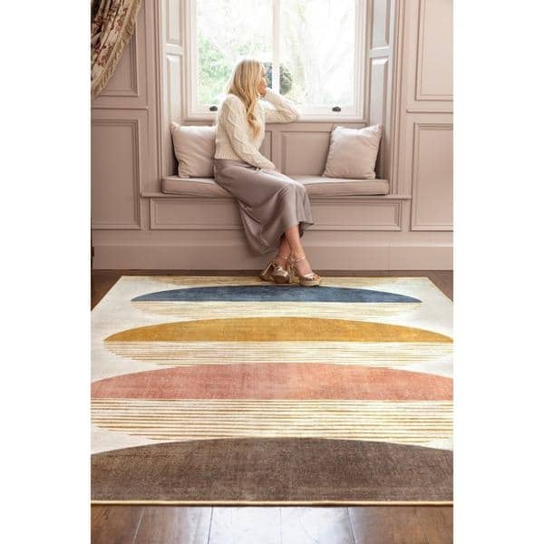 Eco-Washable Rug Geometric Design  | S25377 |