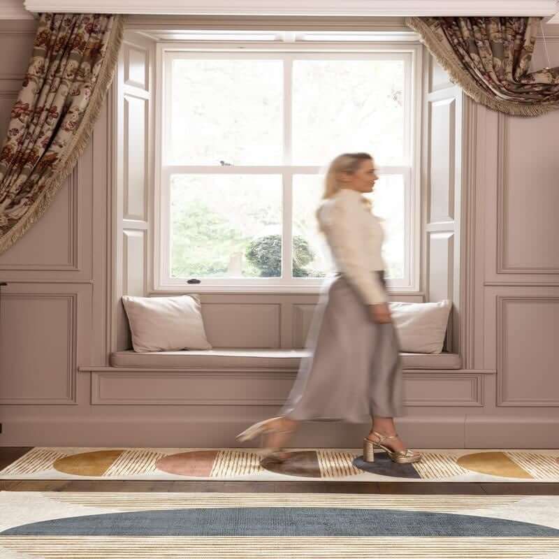 Eco-Washable Rug Geometric Design  | S25377 |
