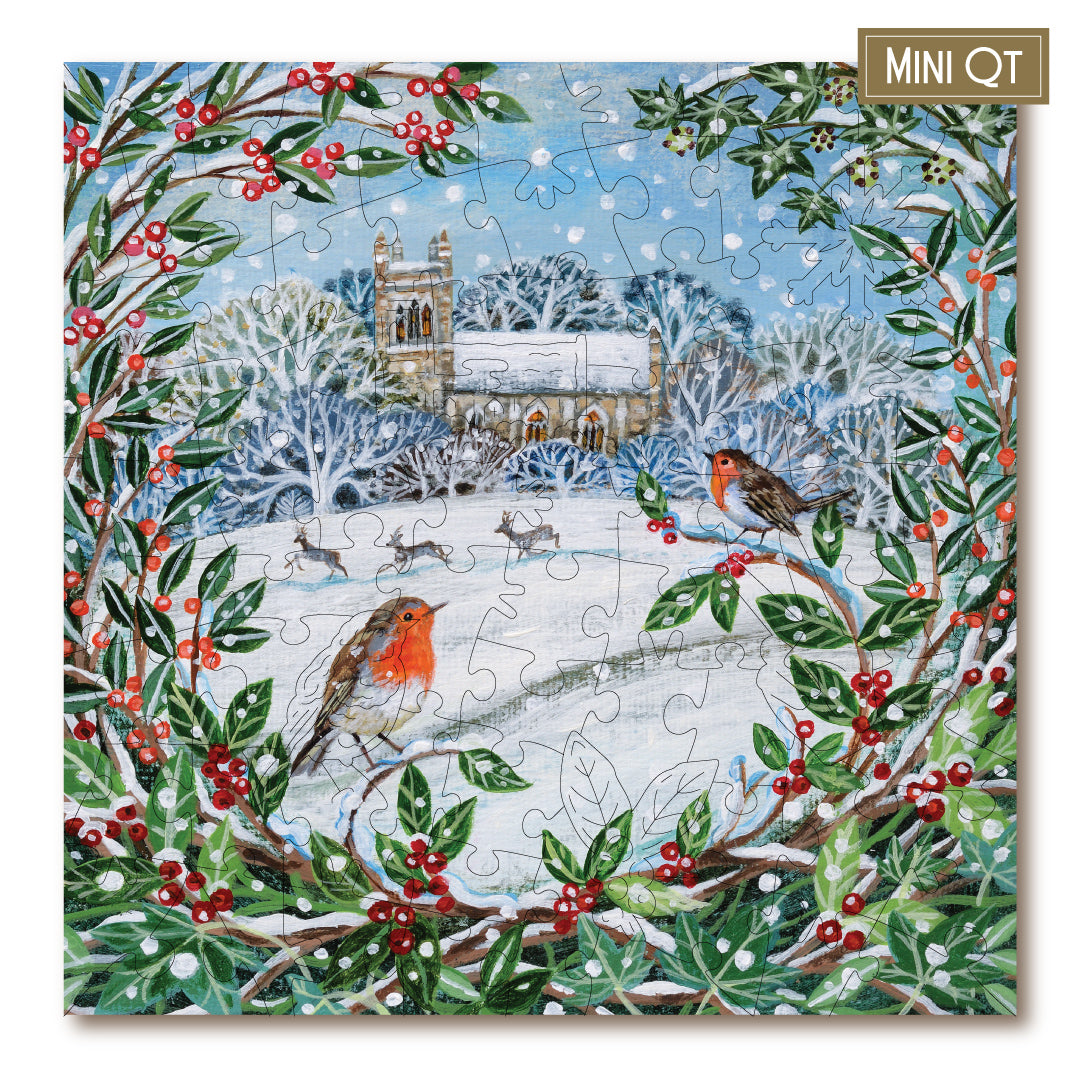 Snow Scene with Robins MINI QT | S251289