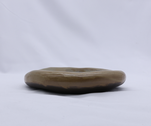 Bronze Olive Drift Stonecraft Harmony Handmade Ceramic Plate  | S251532