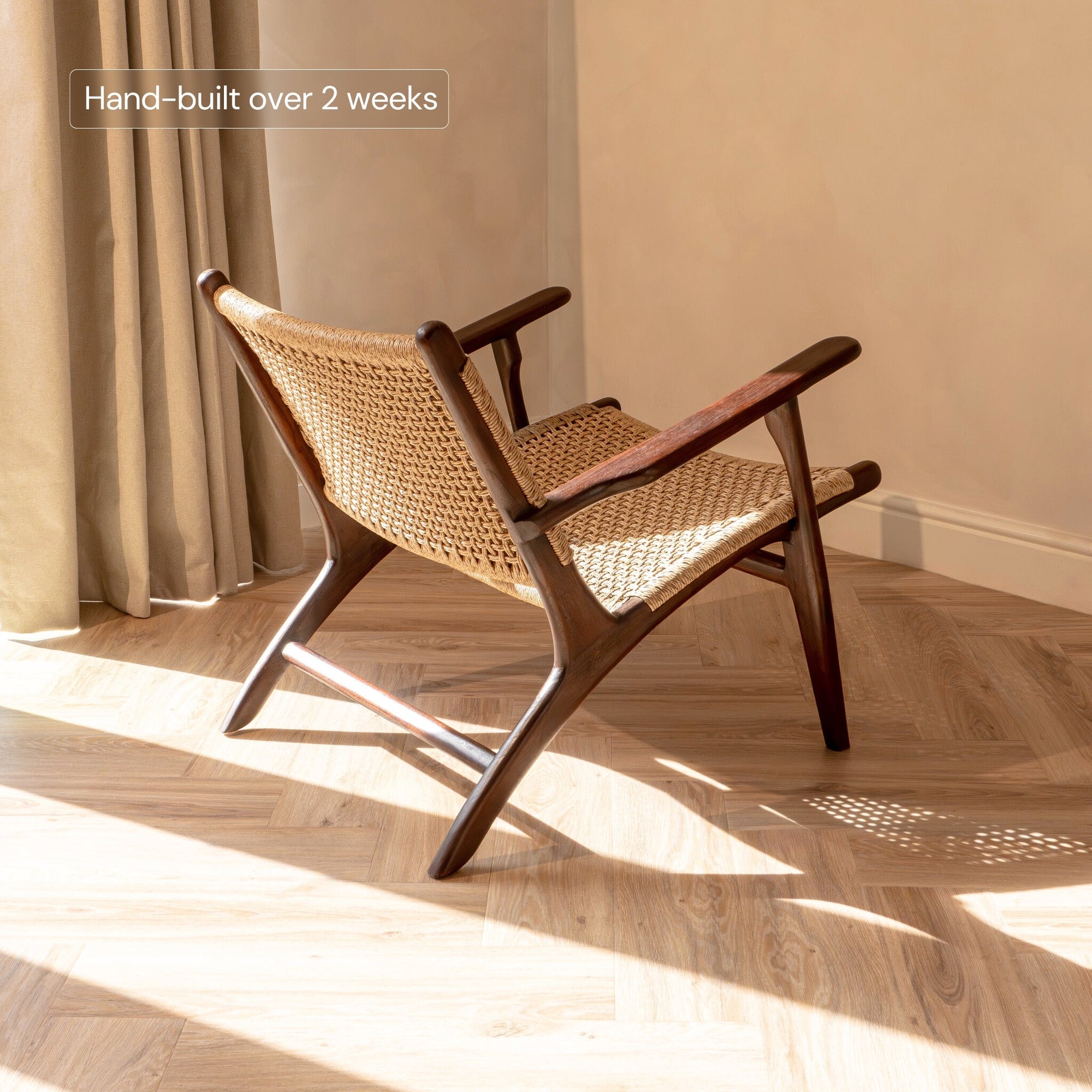 Zara Chocolate Rattan Accent Chair With Armrest