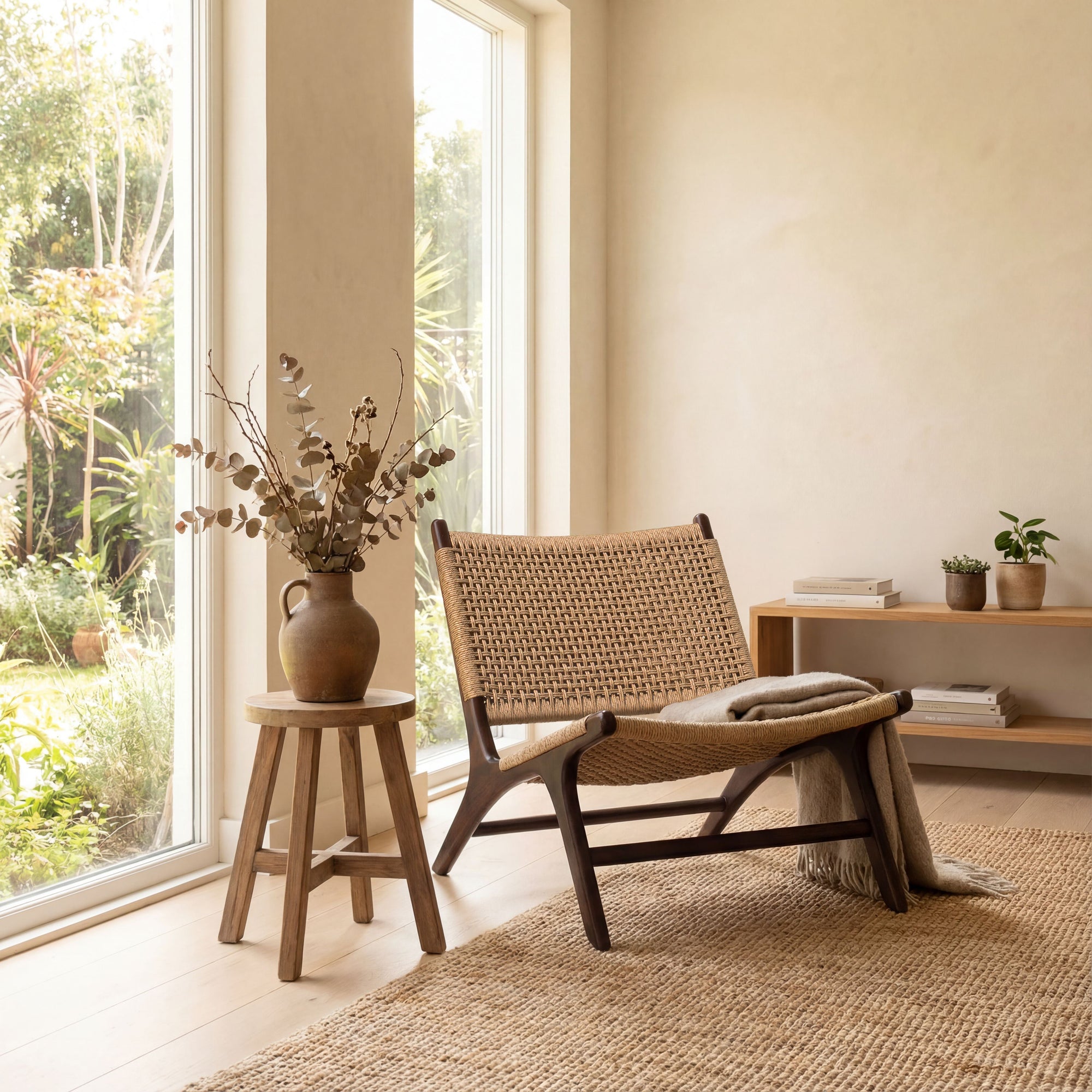 Zara Chocolate Rattan Accent Chair