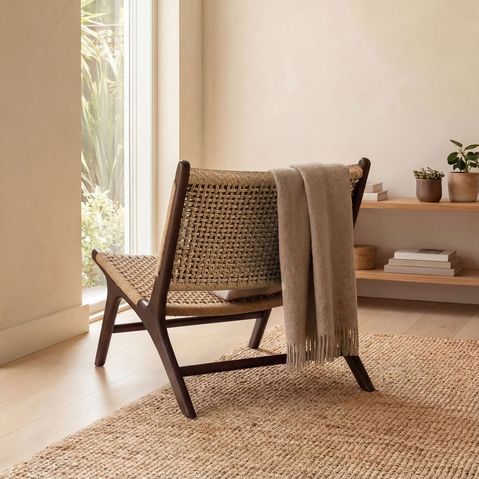 Zara Chocolate Rattan Accent Chair