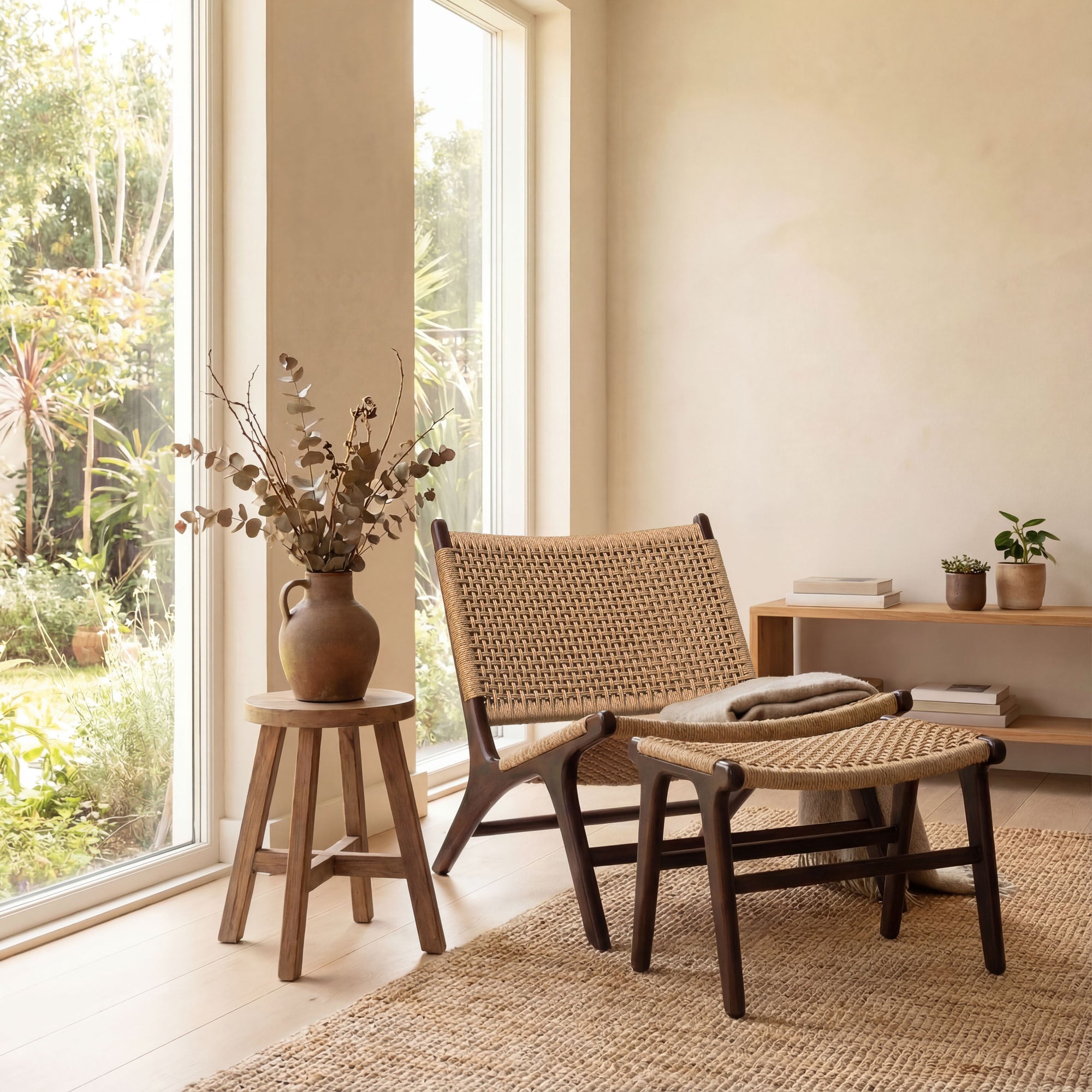 Zara Chocolate Rattan Accent Chair