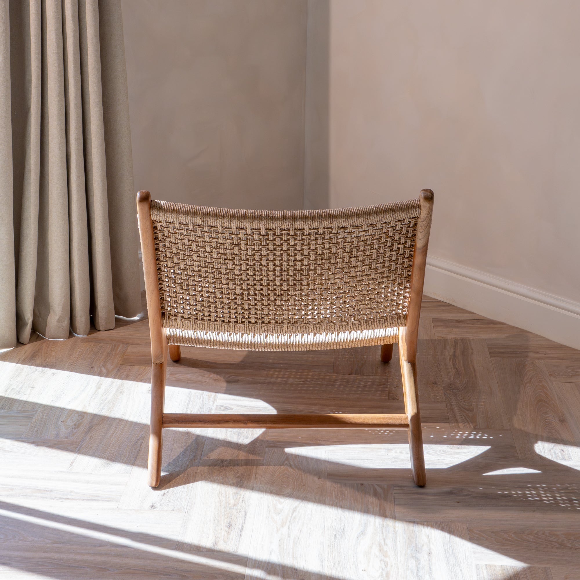 Zara Teak & Rattan Accent Chair