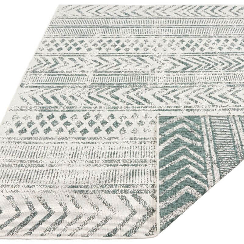 Reversible Geometric  | S25380 | Indoor-Outdoor Flatweave Rug