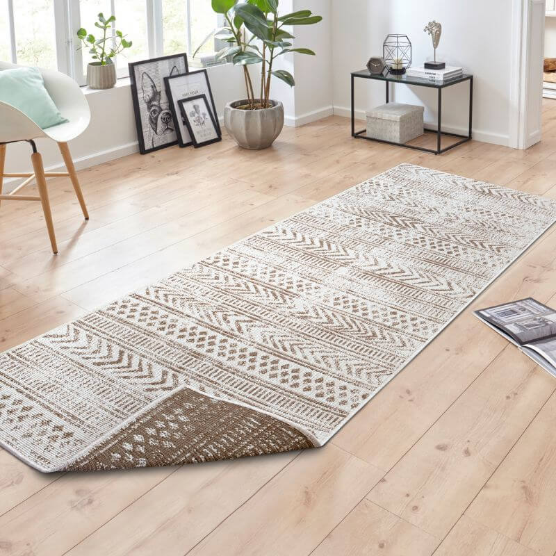 Reversible Geometric  | S25380 | Indoor-Outdoor Flatweave Rug