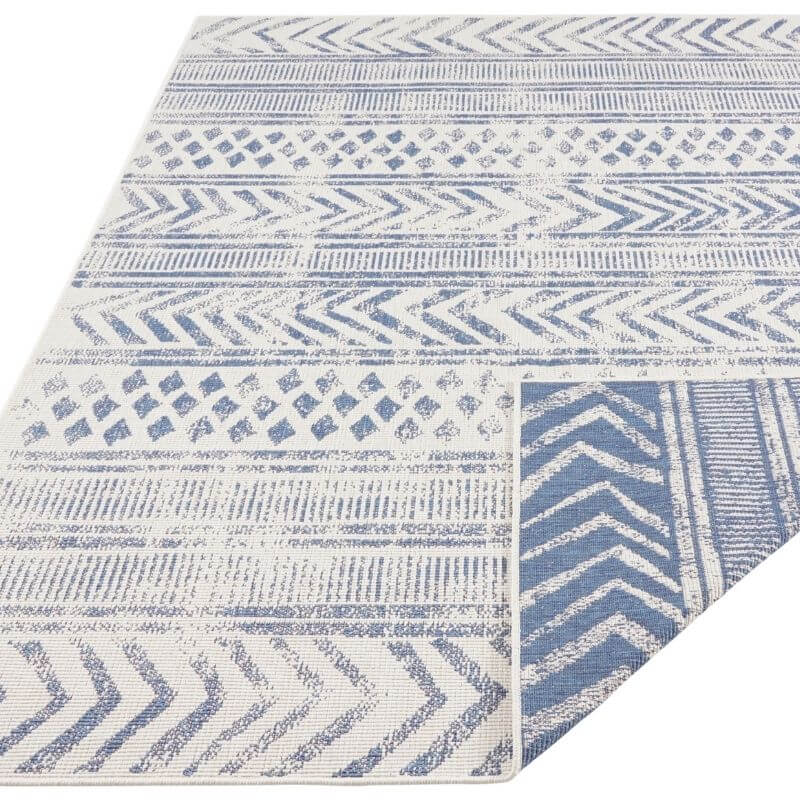 Reversible Geometric  | S25380 | Indoor-Outdoor Flatweave Rug