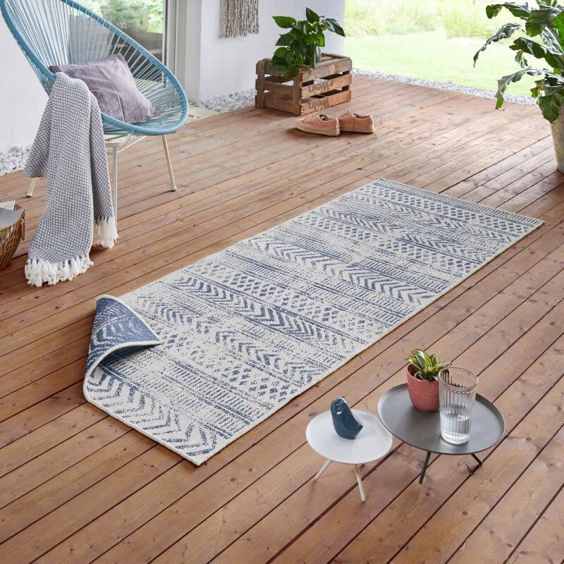 Reversible Geometric  | S25380 | Indoor-Outdoor Flatweave Rug