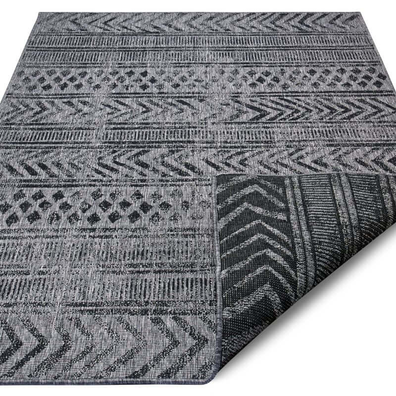Reversible Geometric  | S25380 | Indoor-Outdoor Flatweave Rug