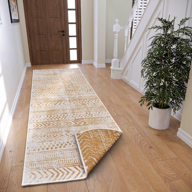 Reversible Geometric  | S25380 | Indoor-Outdoor Flatweave Rug