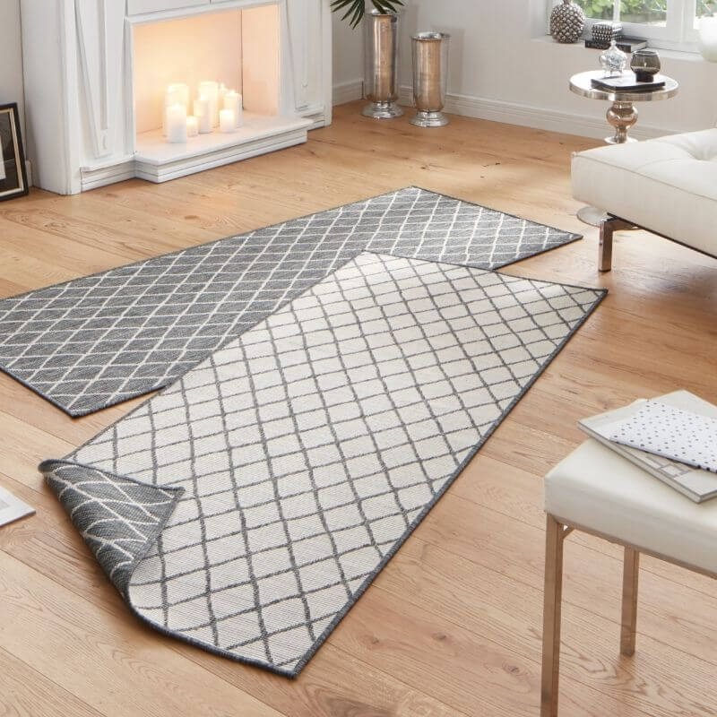 Reversible Indoor- | S25378 | Outdoor Geometric Flatweave Rug