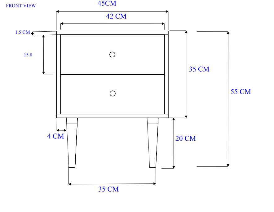 Scandinavian Walnut Oslo Bedside Table | S25505