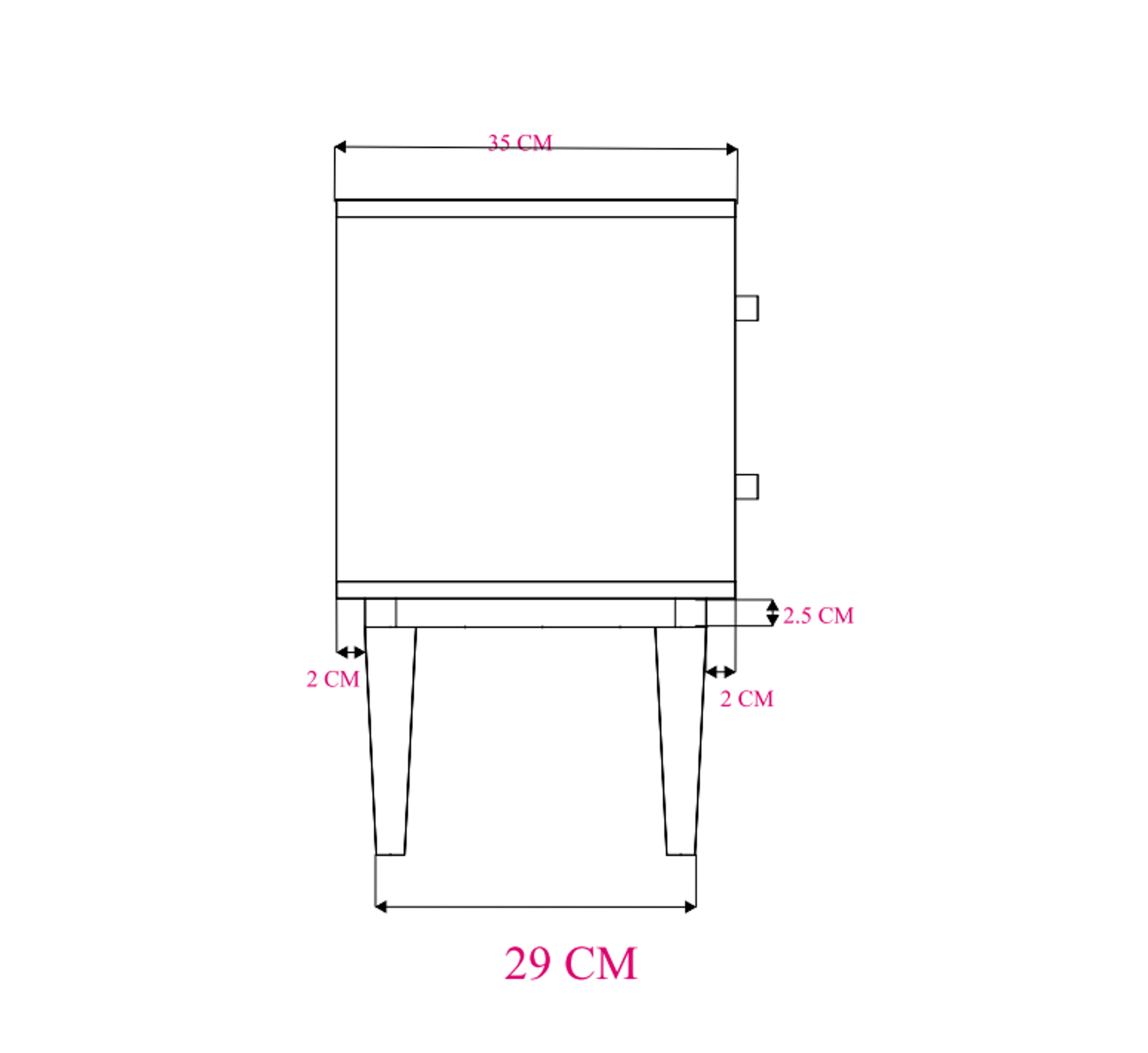 Scandinavian Walnut Oslo Bedside Table | S25505