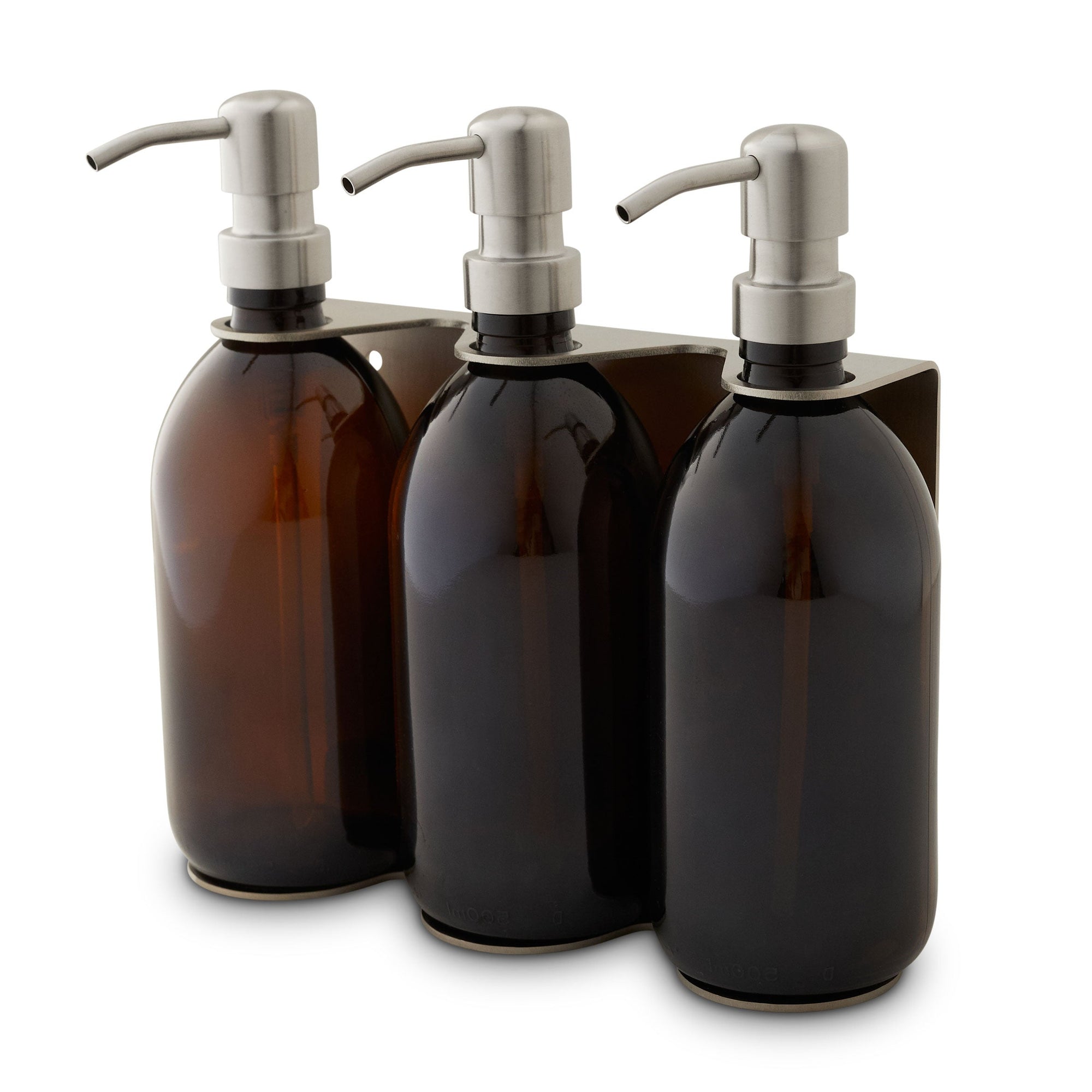 Nickel Triple Wall Mounted Soap Dispenser  | S251584