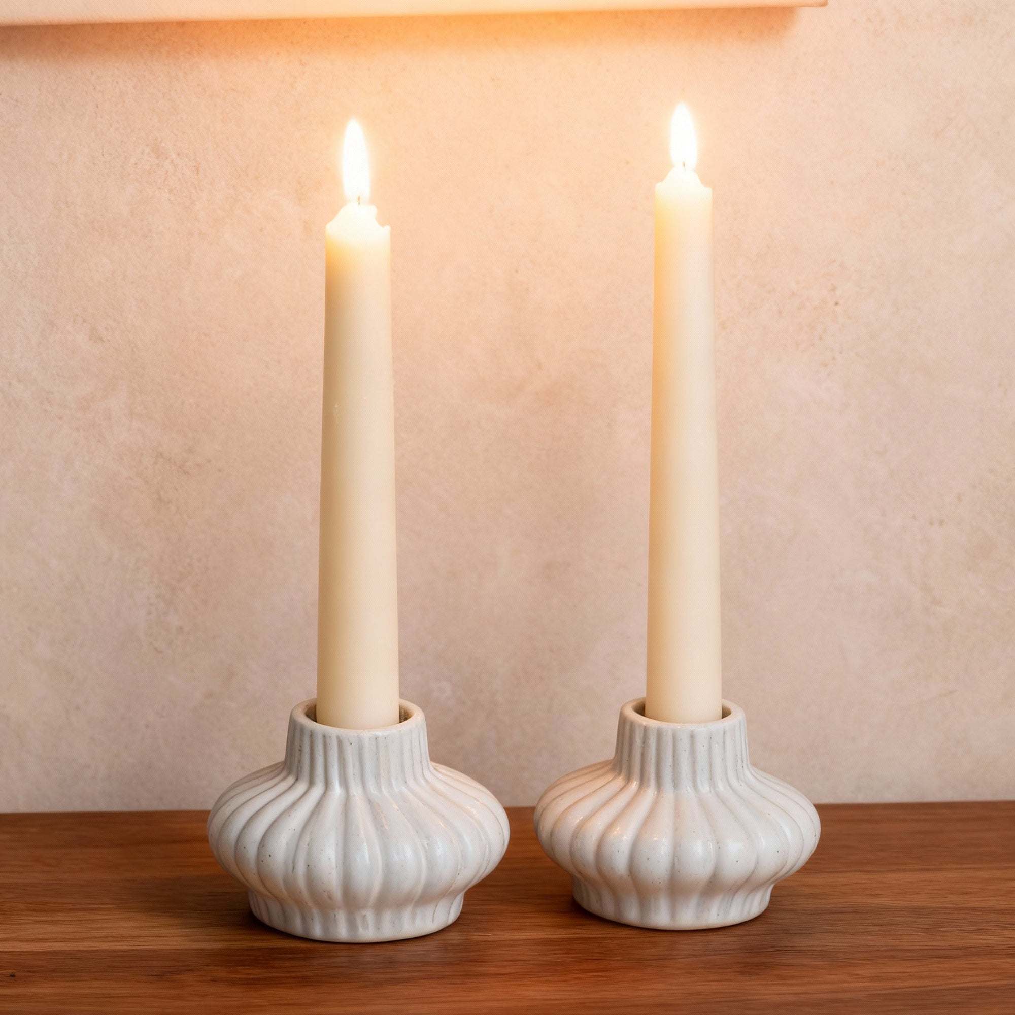 Swara Ceramic Taper Candle Holders