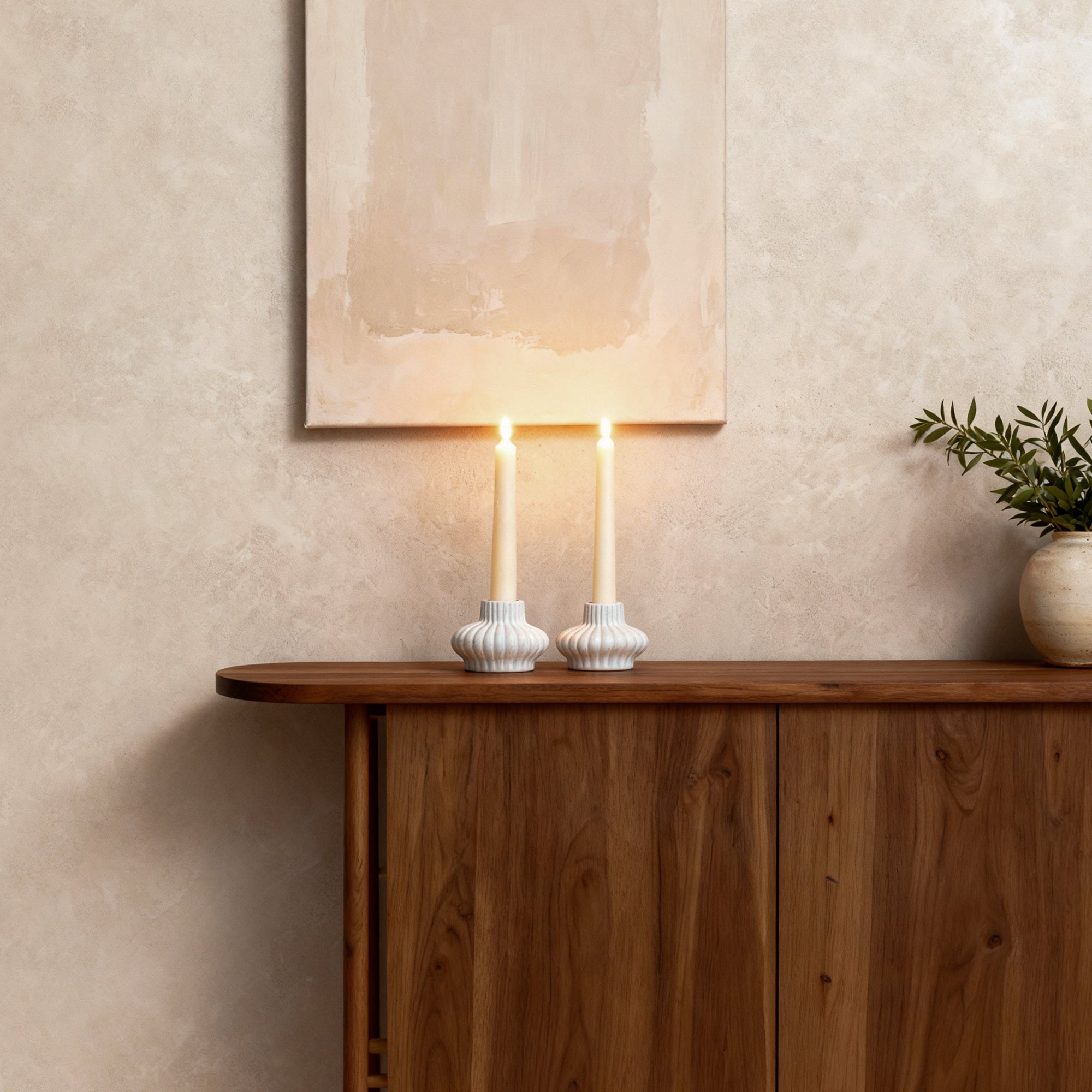 Swara Ceramic Taper Candle Holders