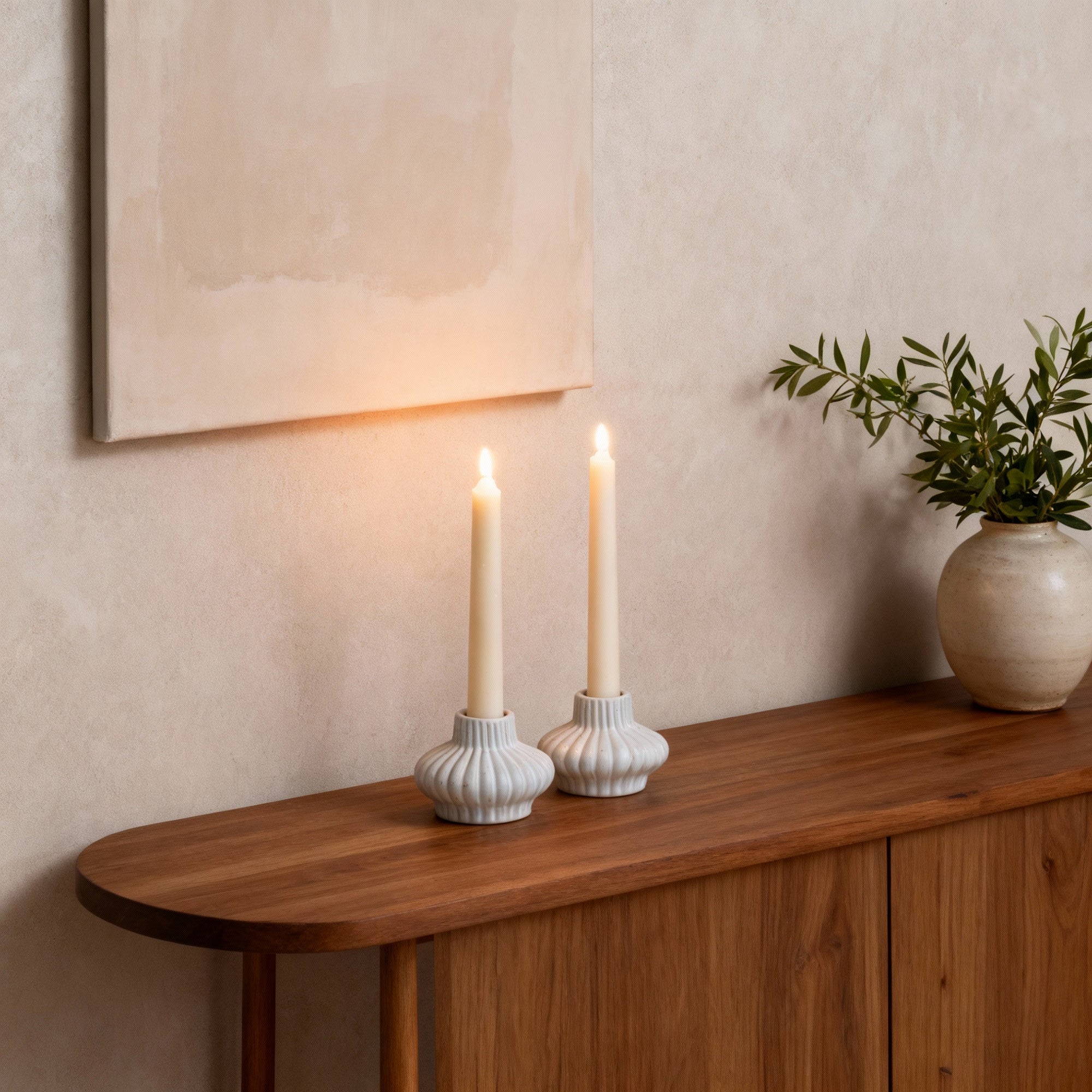 Swara Ceramic Taper Candle Holders