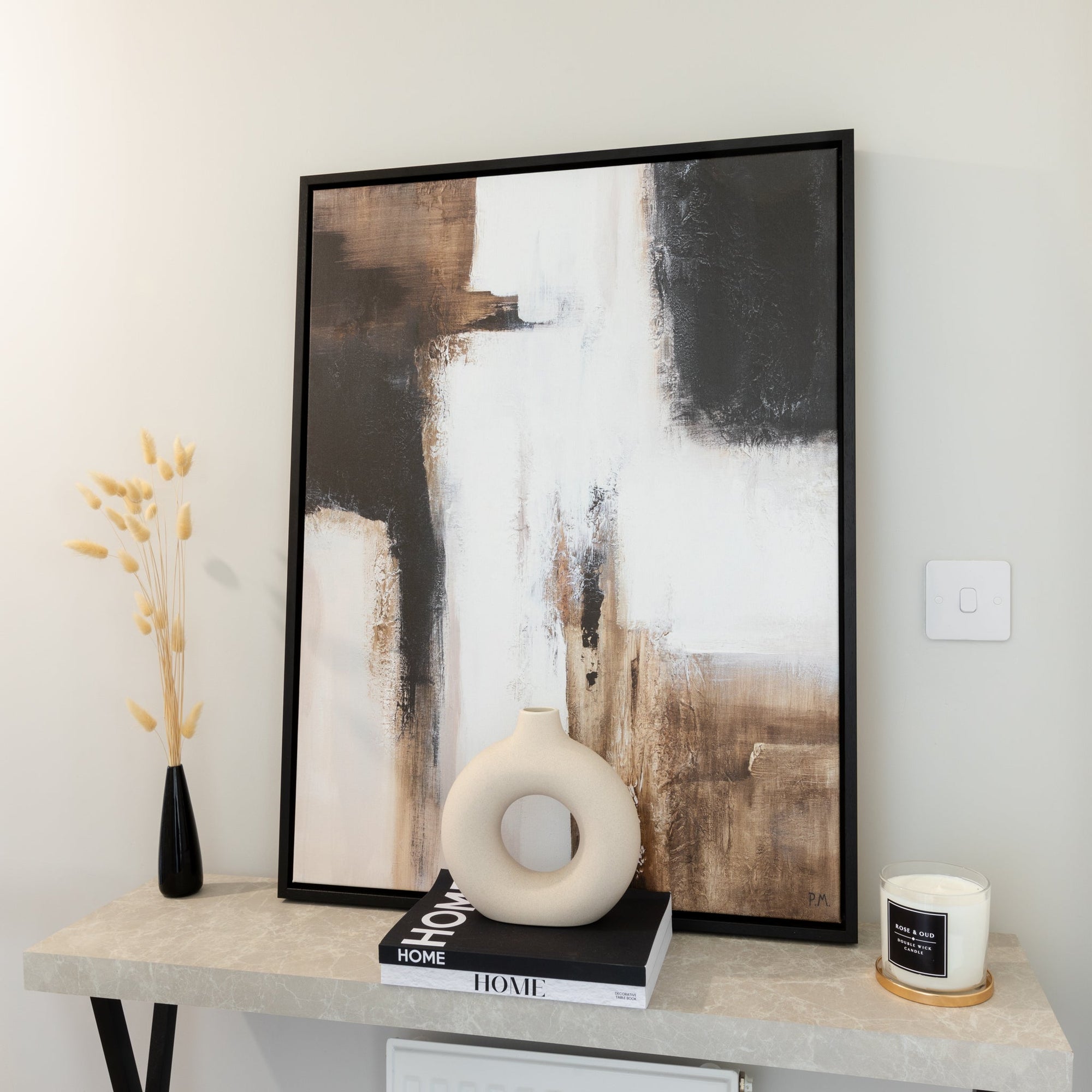 Casa II Portrait Framed Printed Canvas | S251344