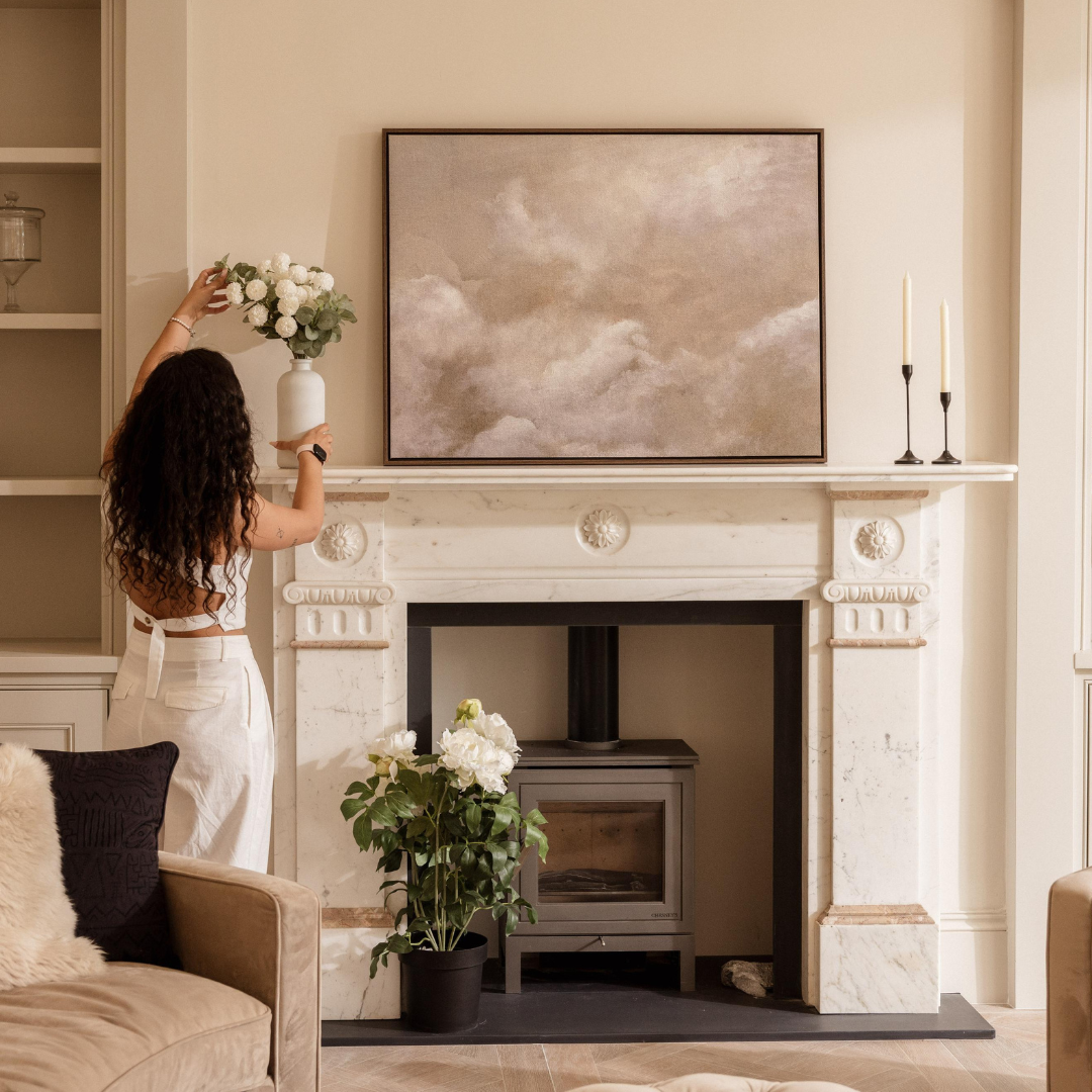 Cloud Framed Printed Canvas | S251332