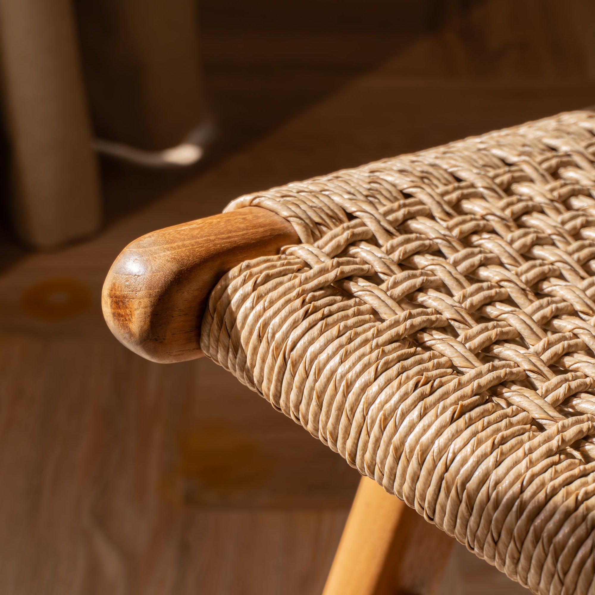 Zara Teak & Rattan Accent Armchair