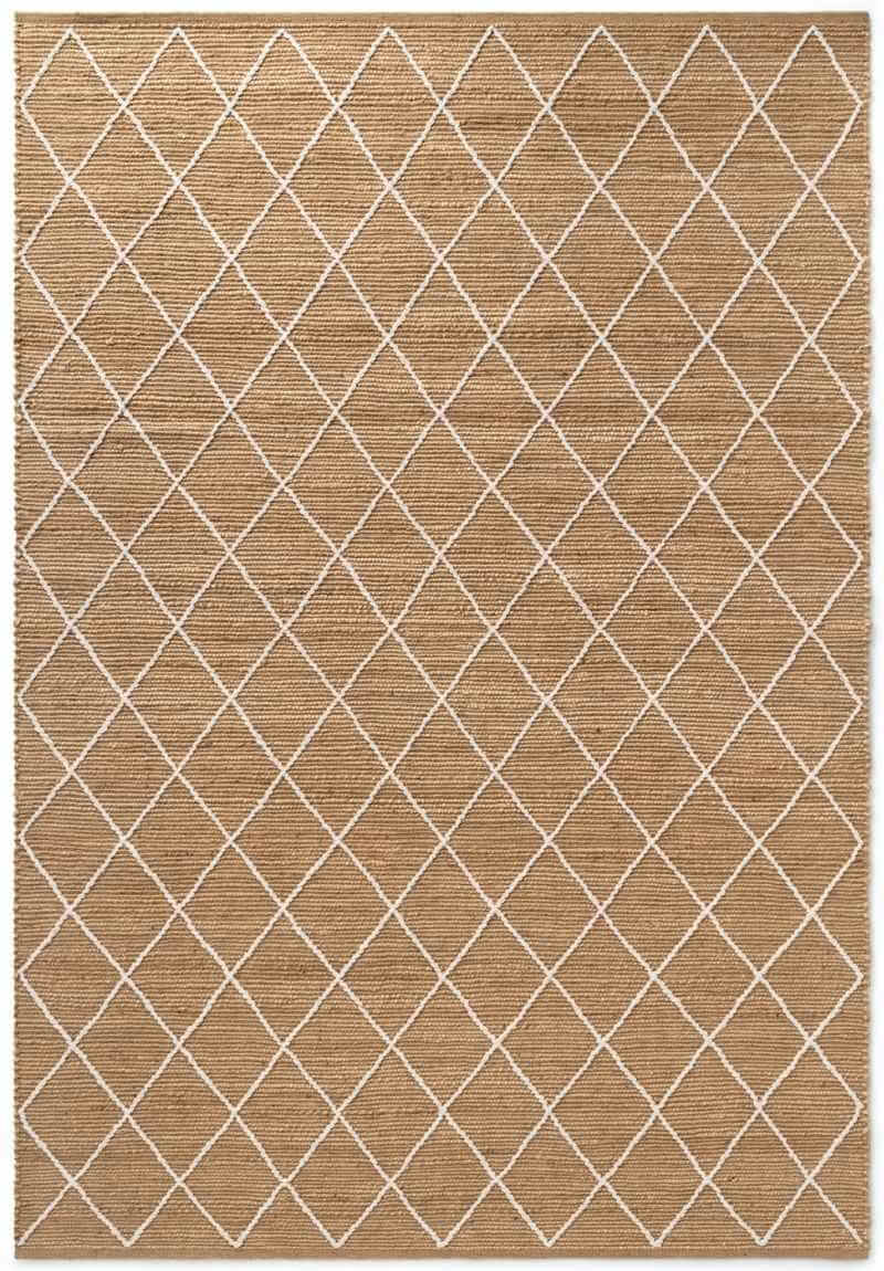 Jute Rug Kunu Natural Handwoven Diamond Design   | S25370 |