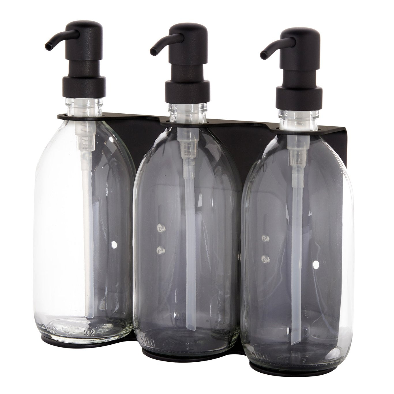 Black Triple Wall Mounted Soap Dispenser  | S251589
