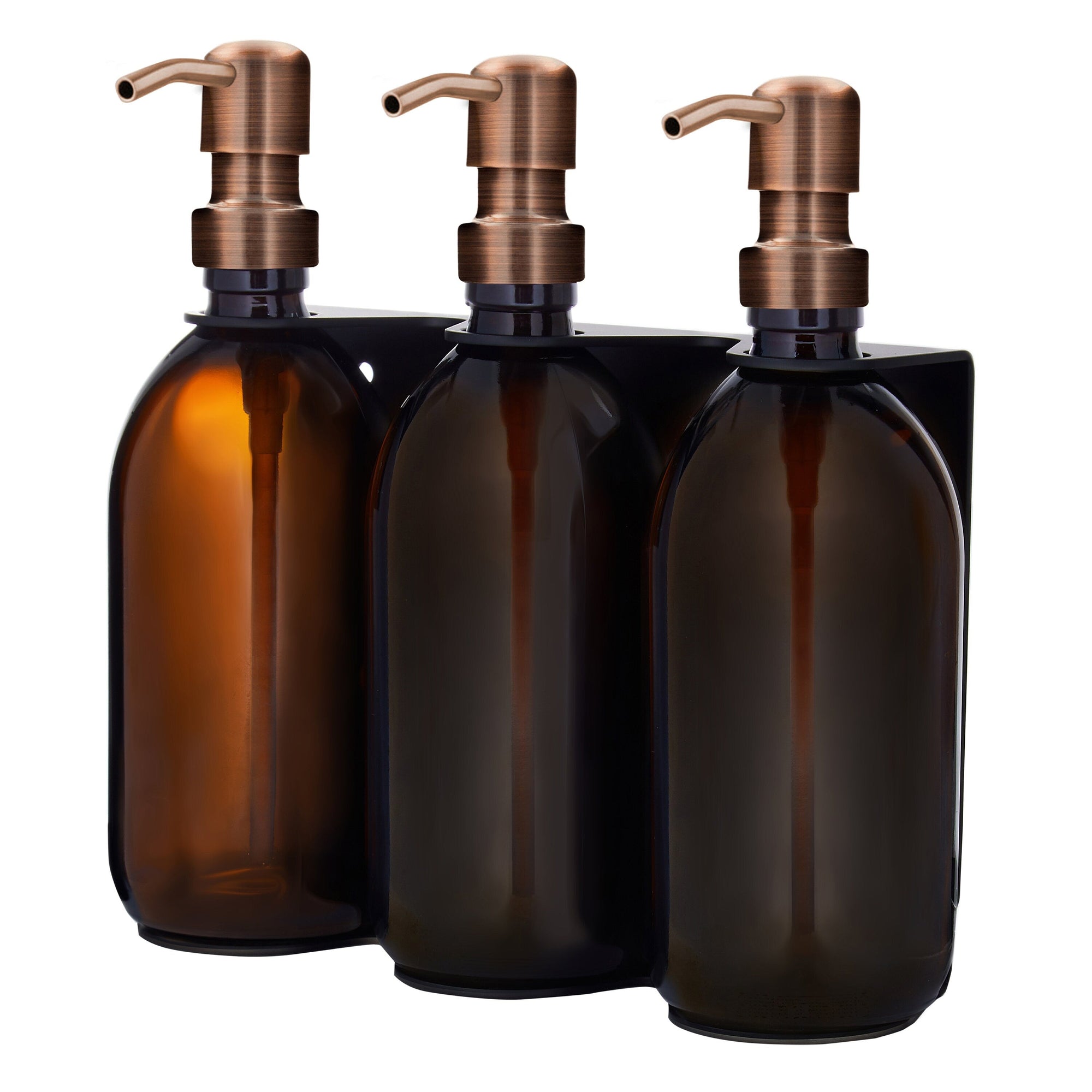 Black Triple Wall Mounted Soap Dispenser  | S251589