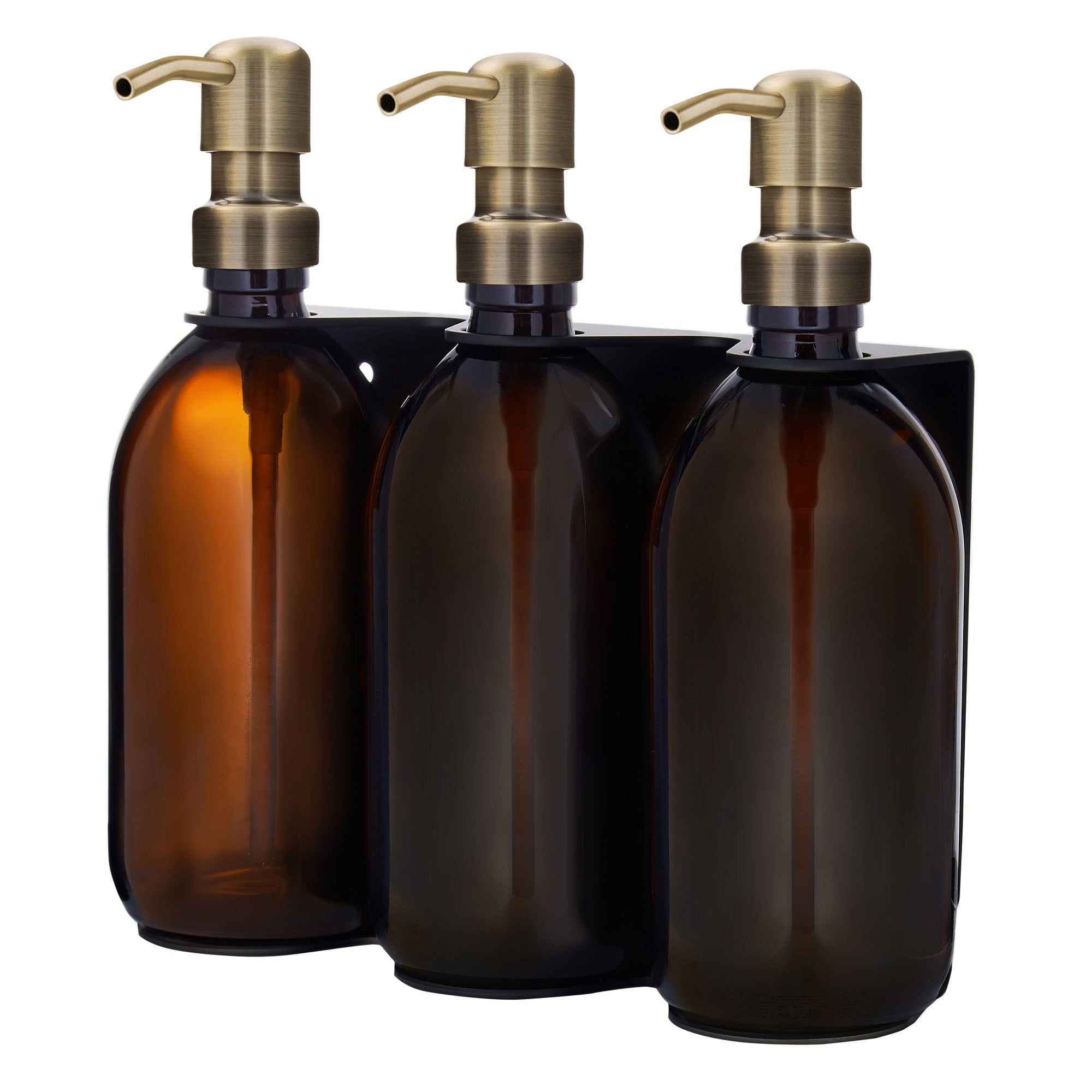 Black Triple Wall Mounted Soap Dispenser  | S251589