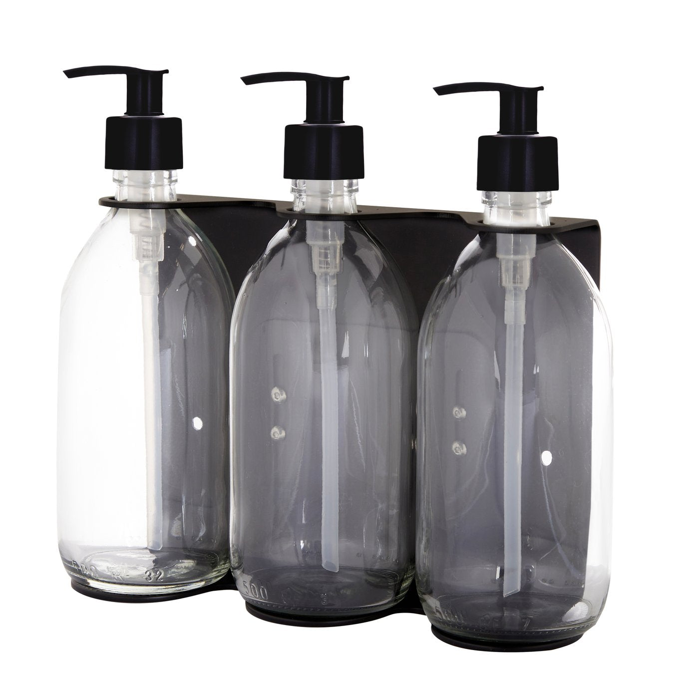 Black Triple Wall Mounted Soap Dispenser  | S251589
