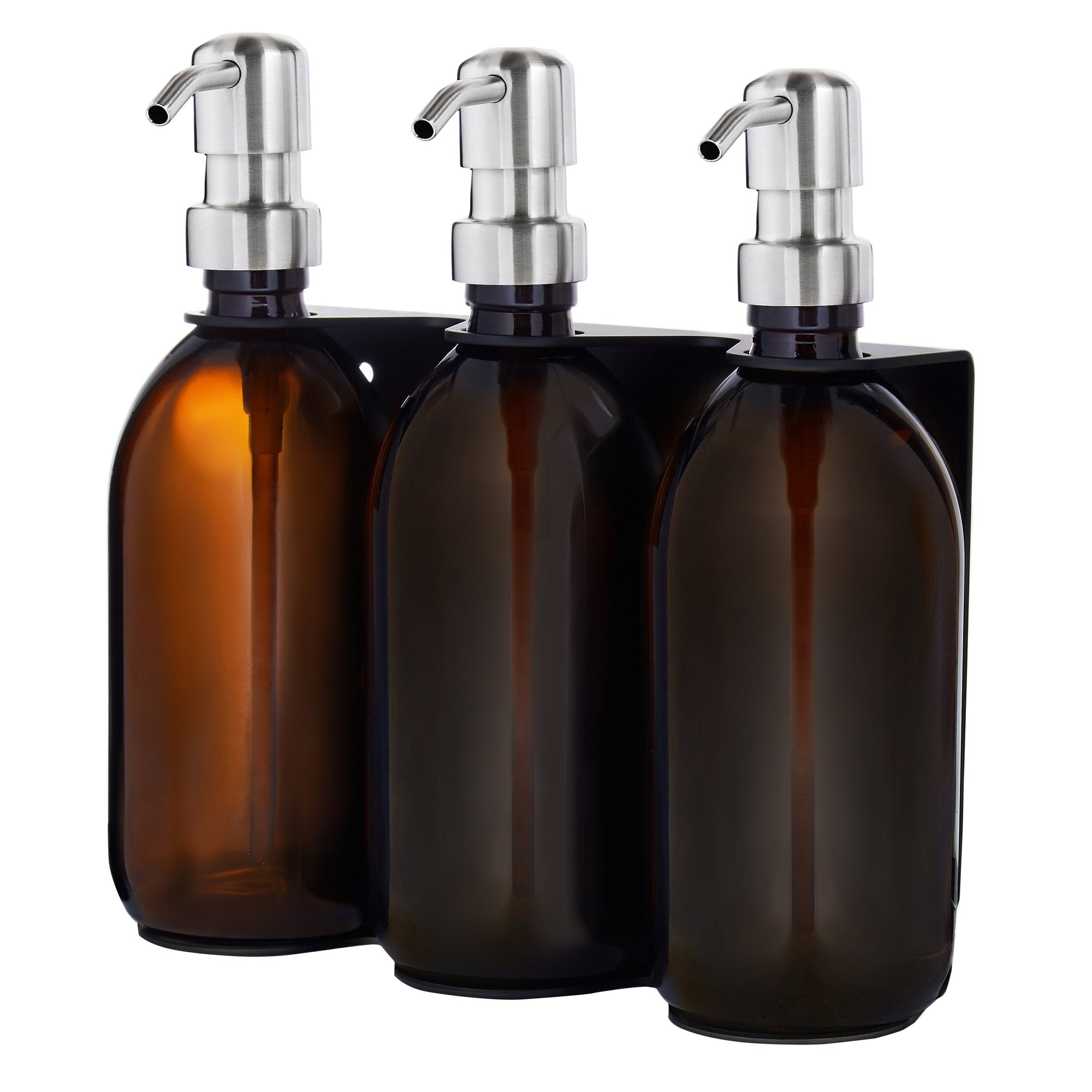 Black Triple Wall Mounted Soap Dispenser  | S251589