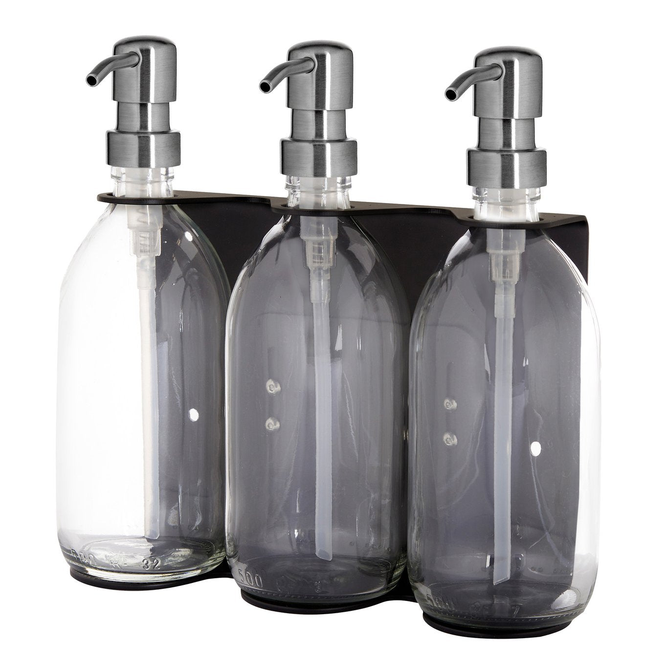 Black Triple Wall Mounted Soap Dispenser  | S251589