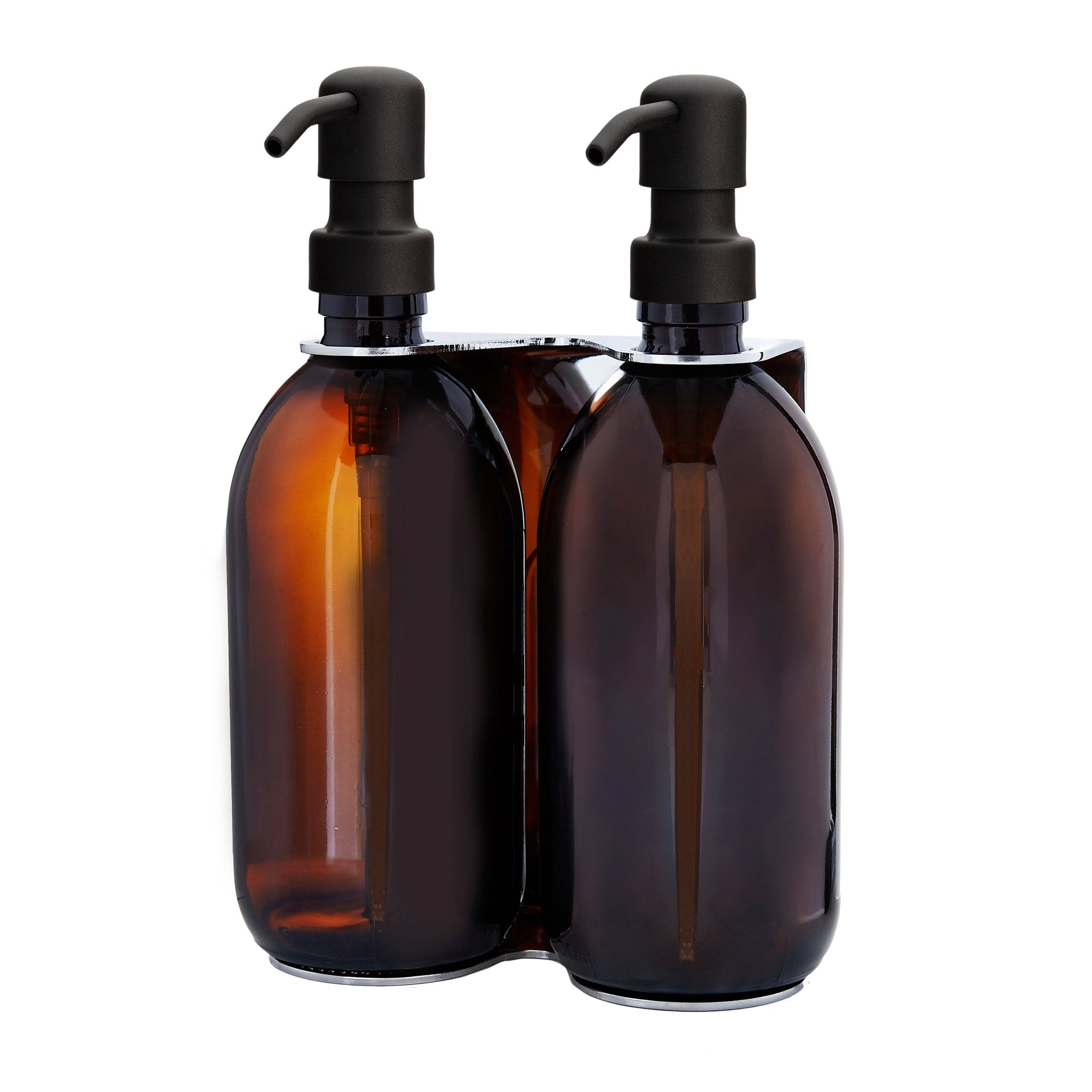 Chrome Double Wall Mounted Soap Dispenser  | S251587