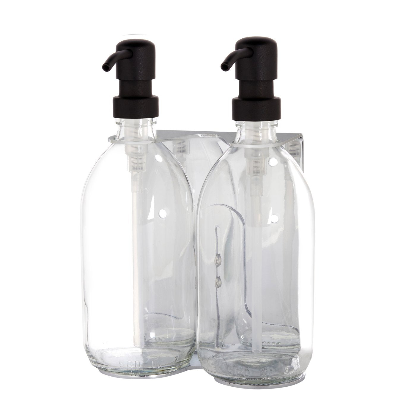 Chrome Double Wall Mounted Soap Dispenser  | S251587