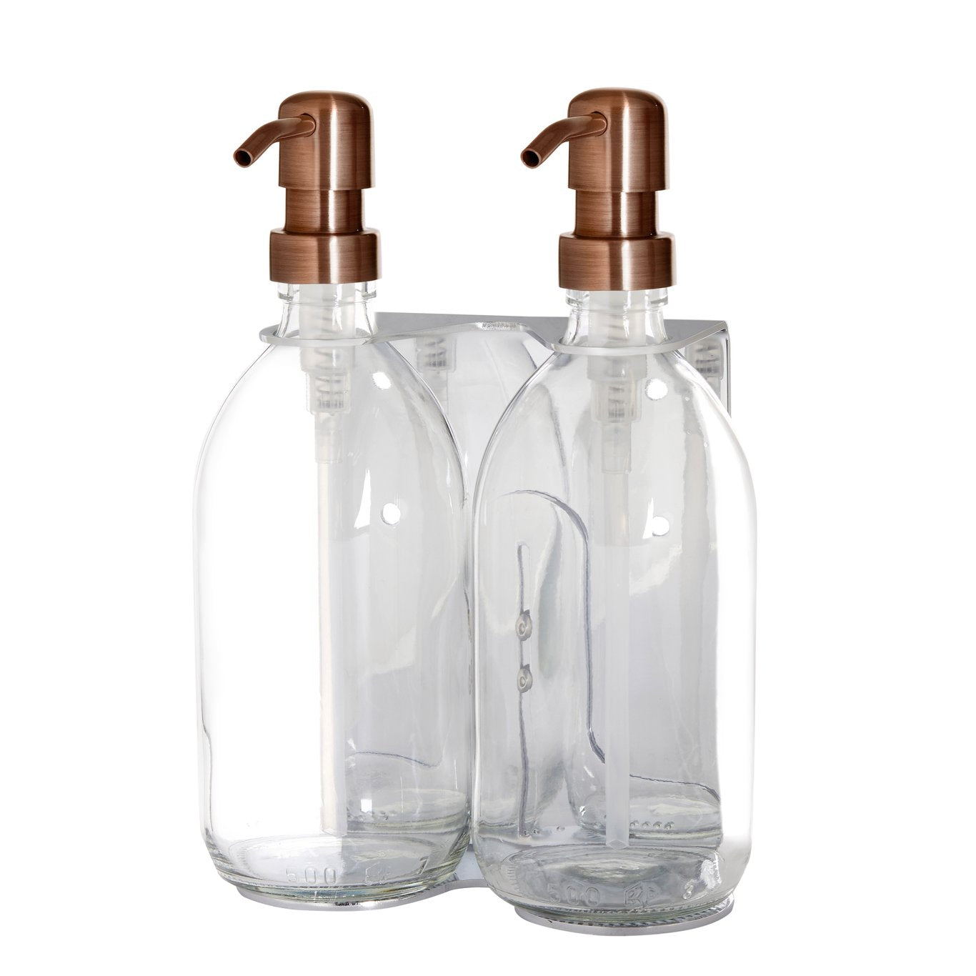 Chrome Double Wall Mounted Soap Dispenser  | S251587