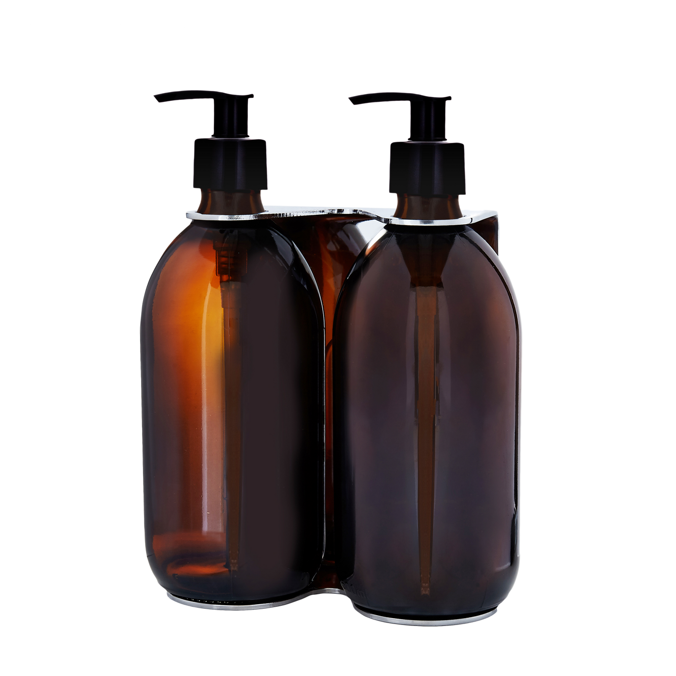 Chrome Double Wall Mounted Soap Dispenser  | S251587