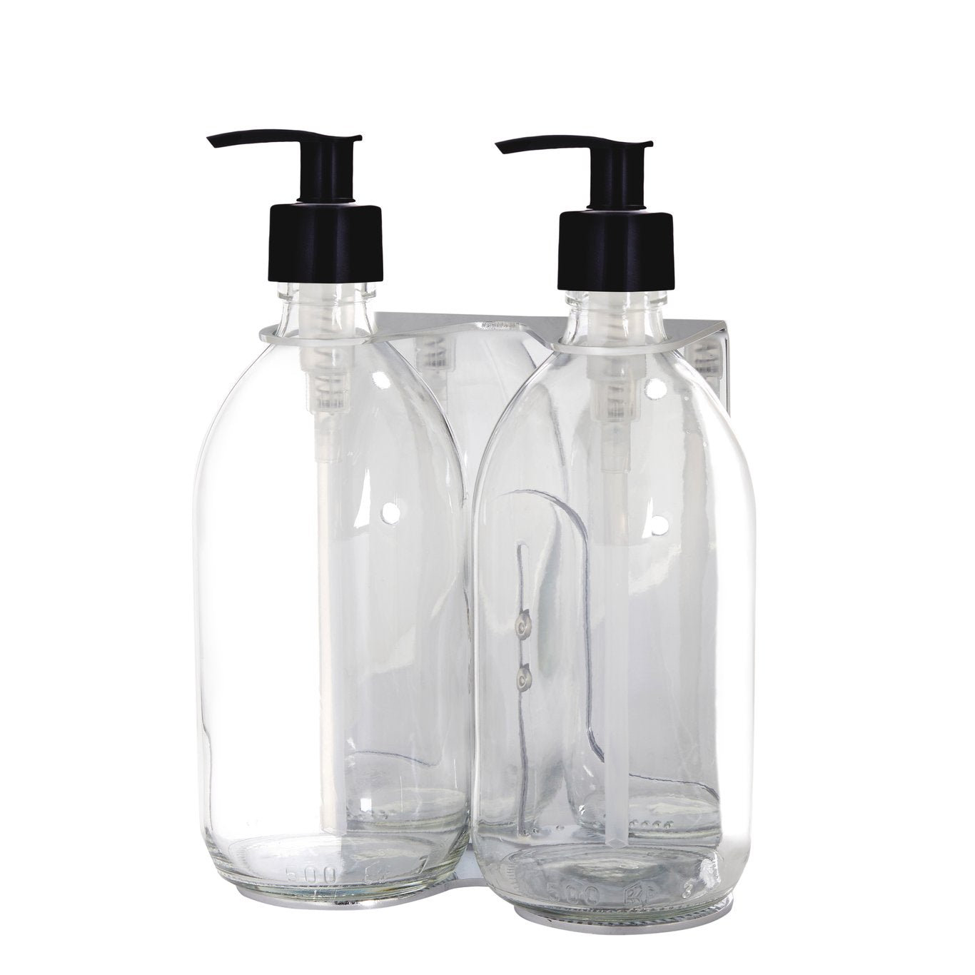 Chrome Double Wall Mounted Soap Dispenser  | S251587