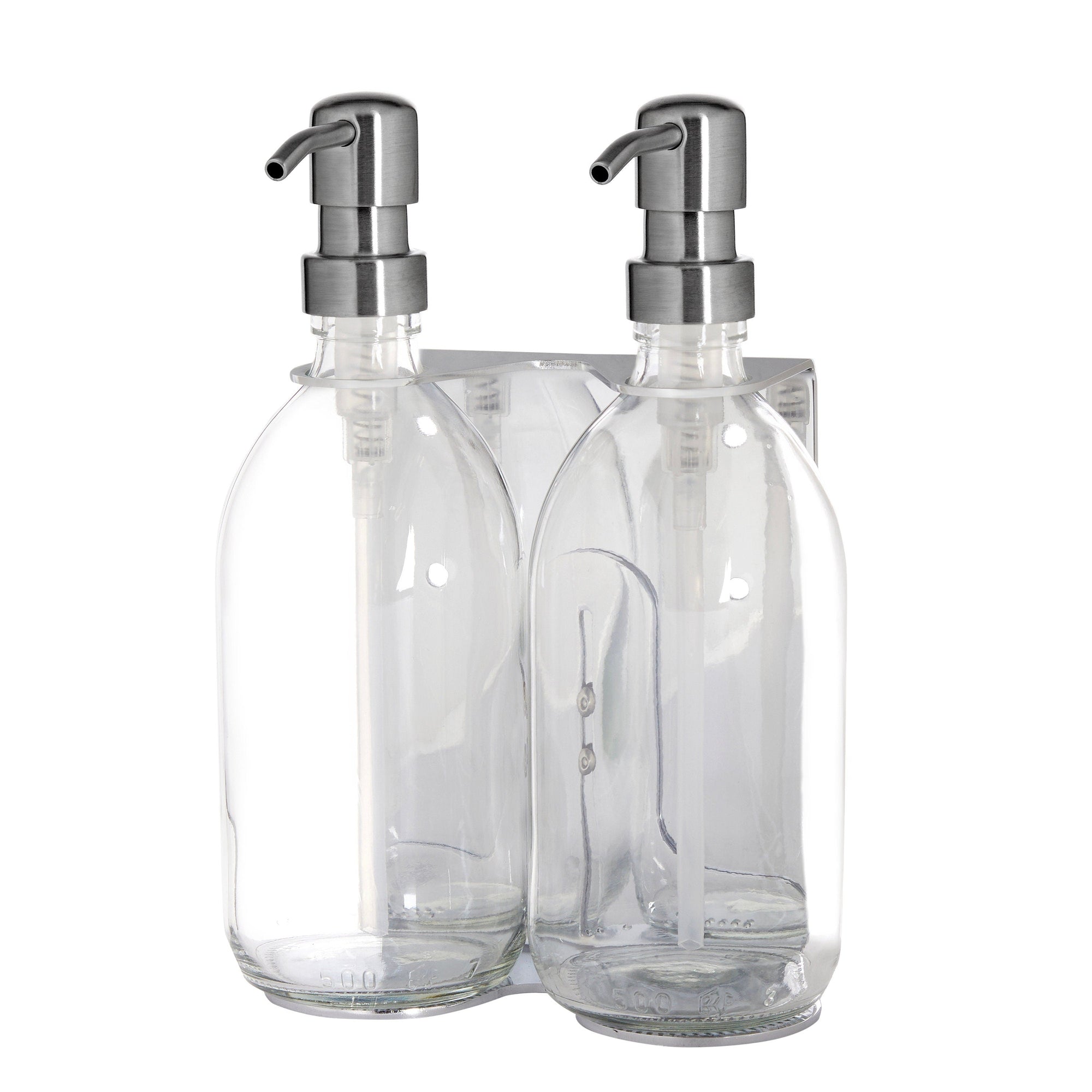 Chrome Double Wall Mounted Soap Dispenser  | S251587