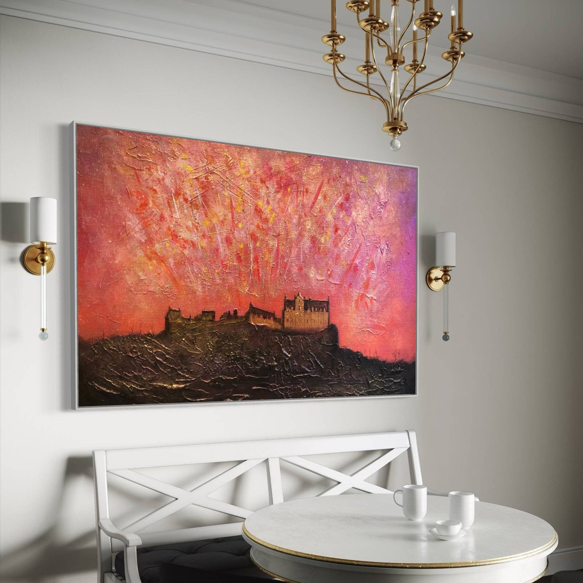 Edinburgh Castle Fireworks ii | Statement Interior Wall Art from Scotland   | S251925