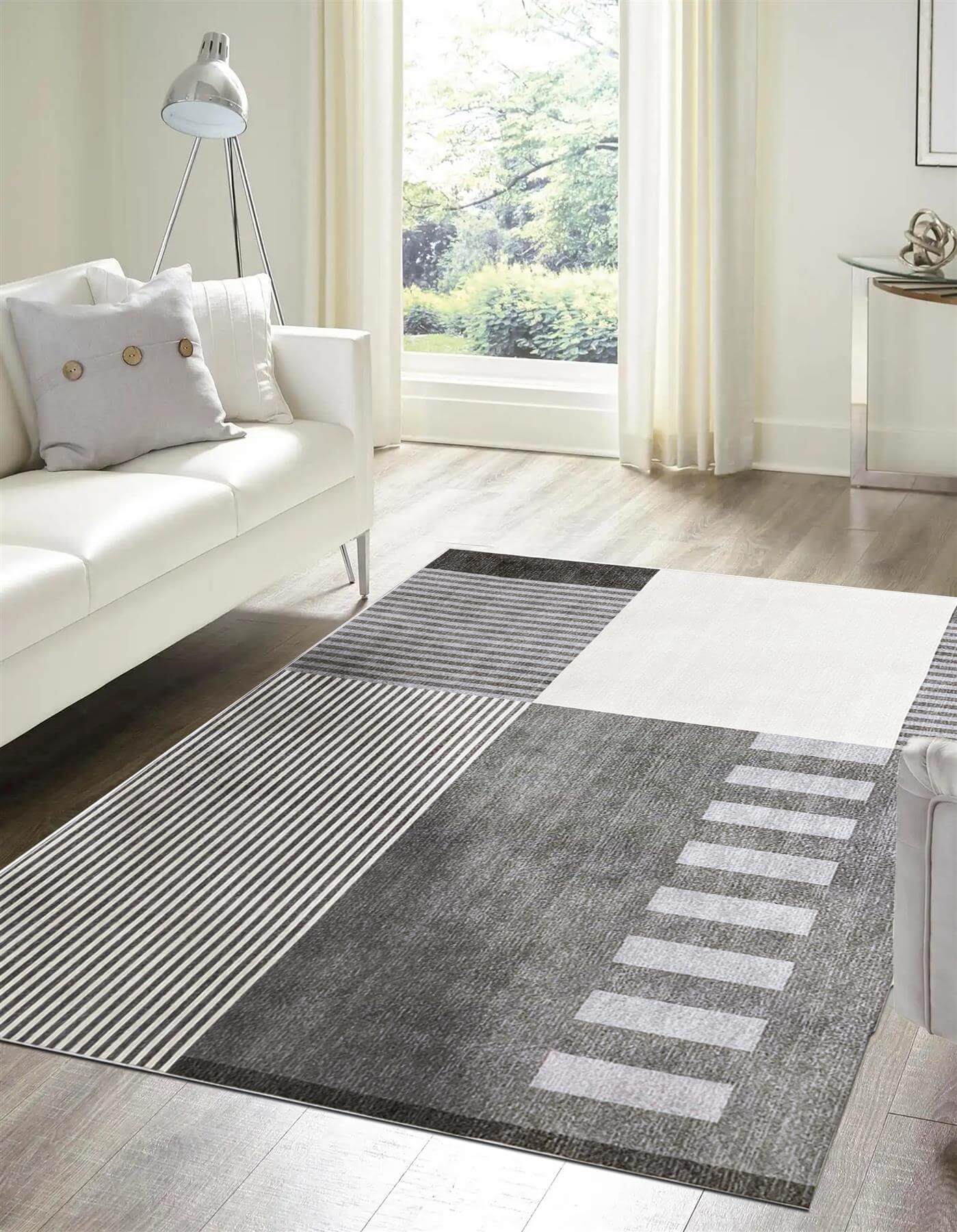 Tokyo Geo Blocks Grey Rug  | S25411 |