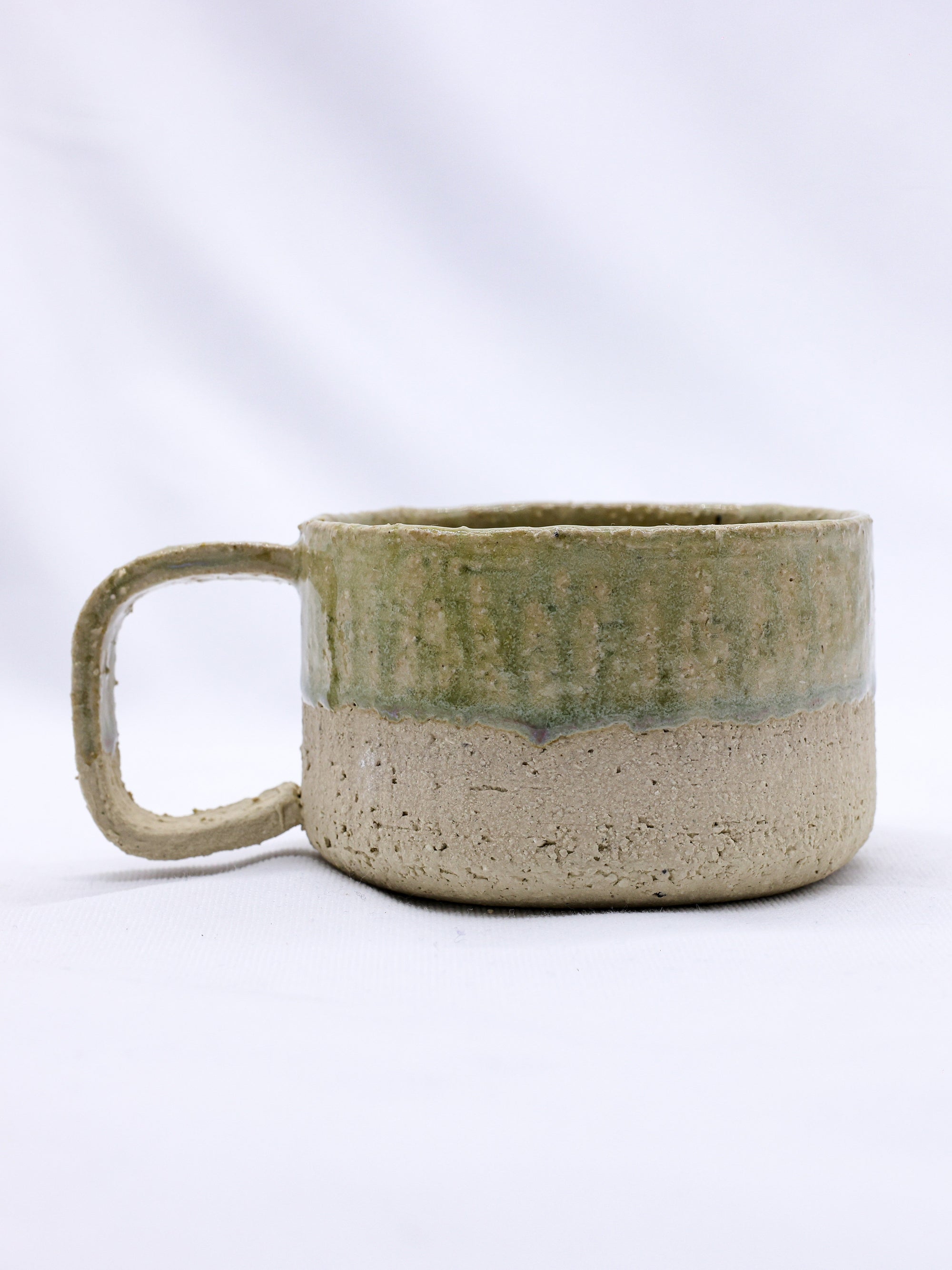 Bianca Grande Handmade Milled Stoneware Big Ceramic Mug  | S251553