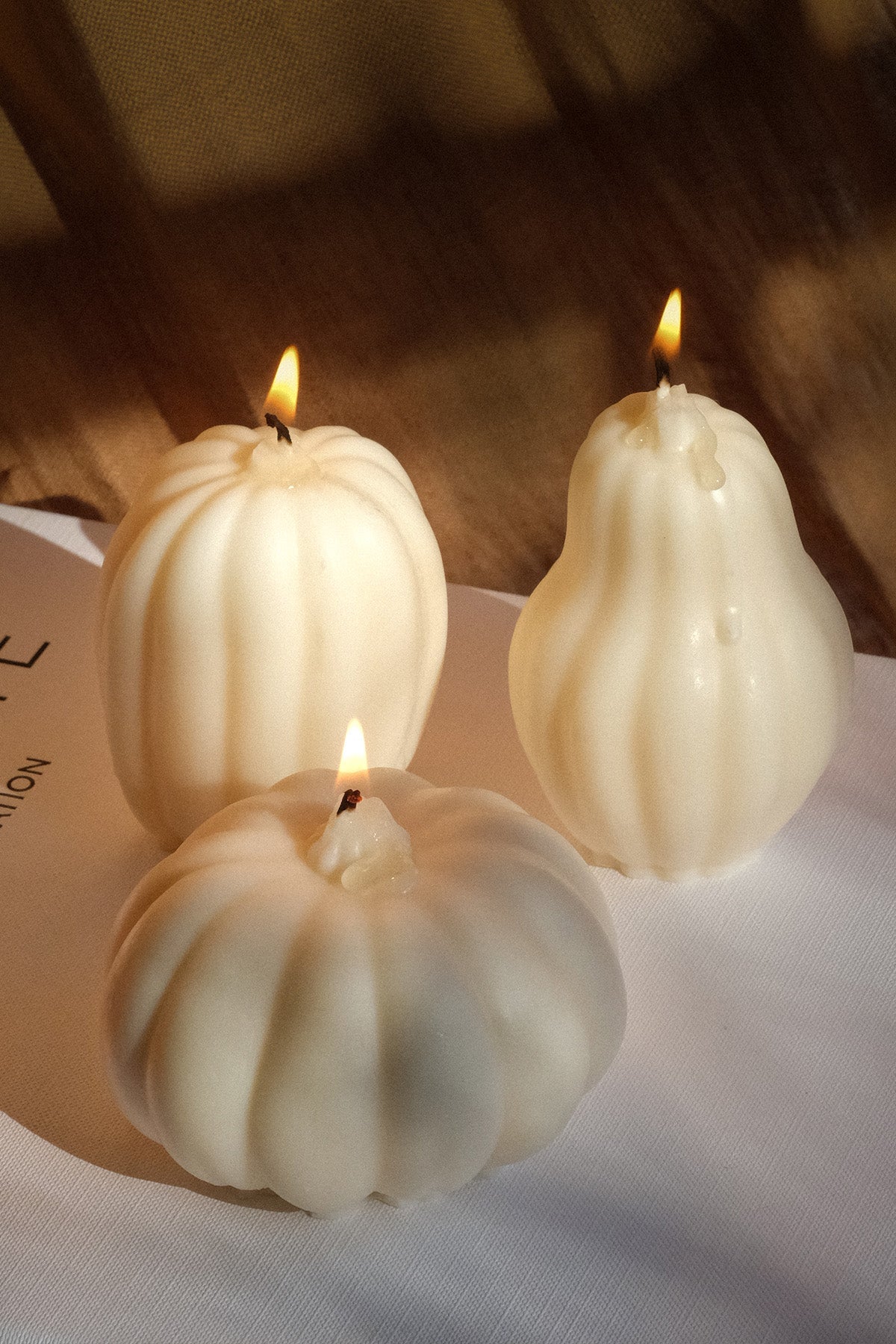 Large Pumpkin Shaped Candles  | S251499